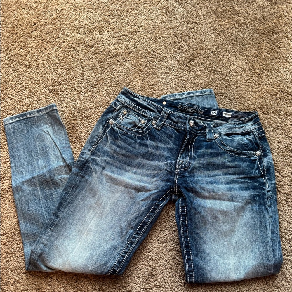 Miss Me Signature Blue Denim Jeans Size 30